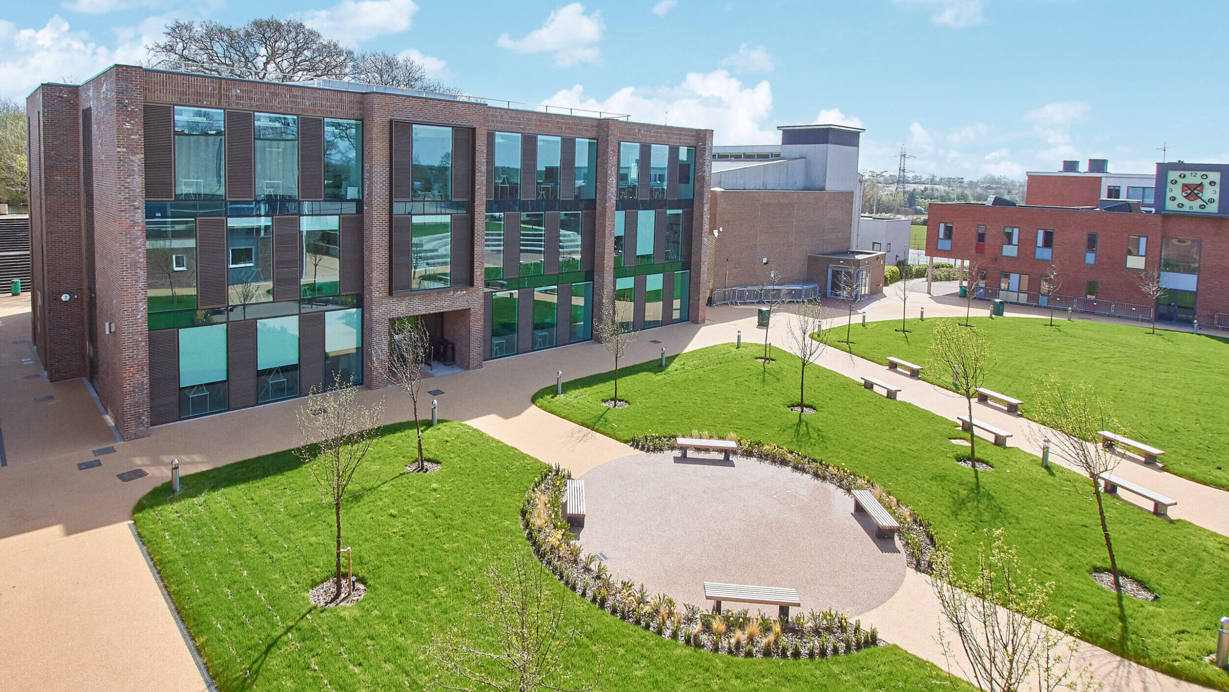 Dame Alice Owen School - the outside of new 18 classroom building.