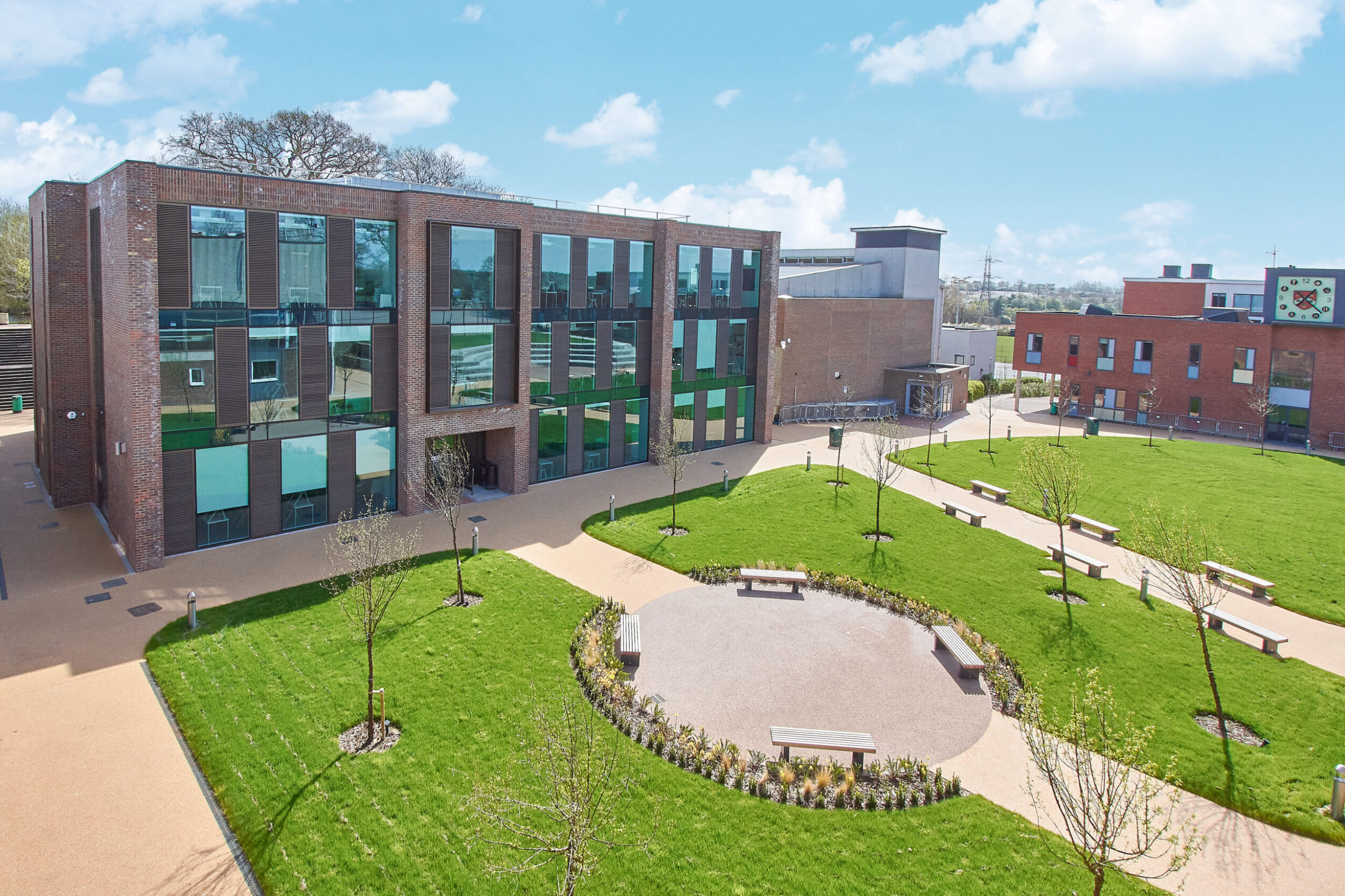 Dame Alice Owen School - the outside of new 18 classroom building.