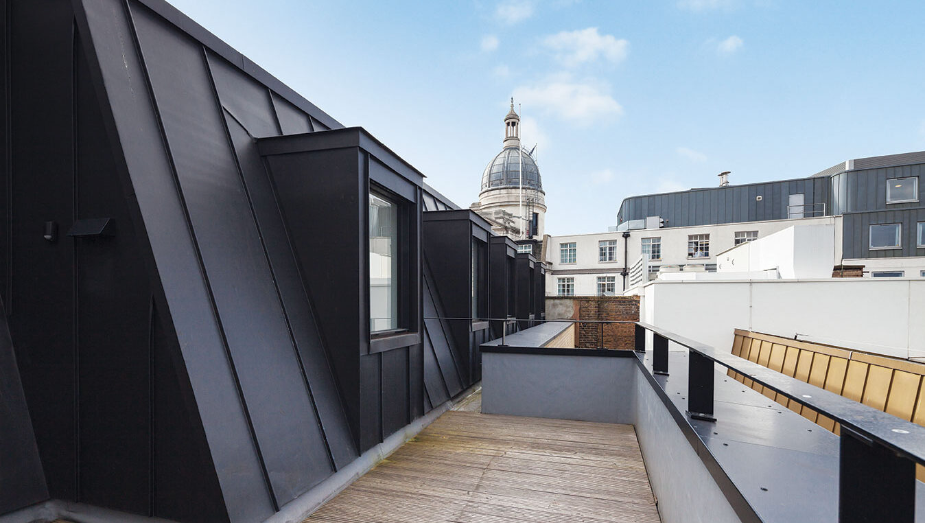 A roof terrace in London