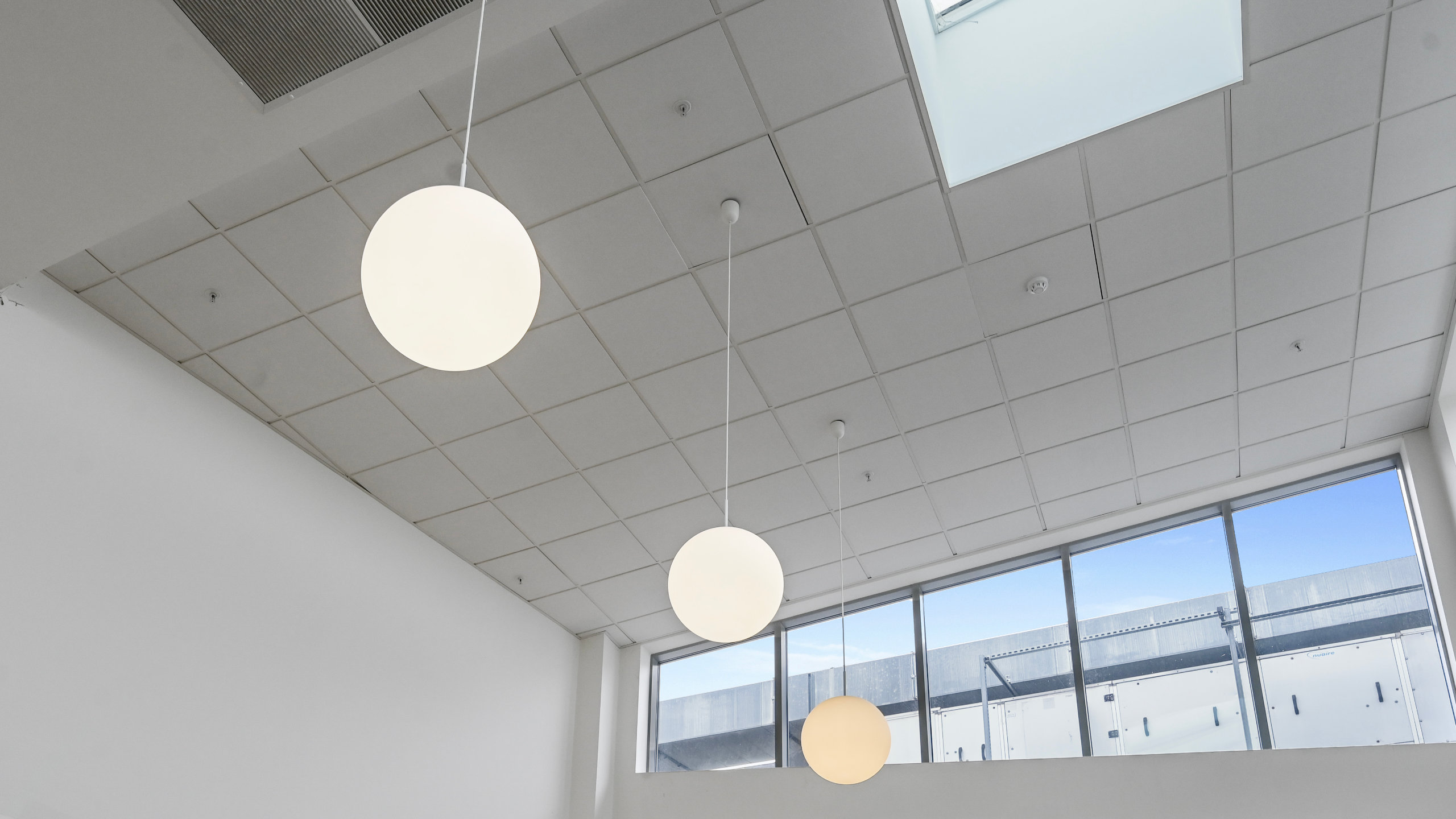 LED light installation at a school
