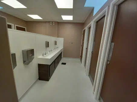 Newly renovated toilets and sinks at Cheslyn Hay Academy