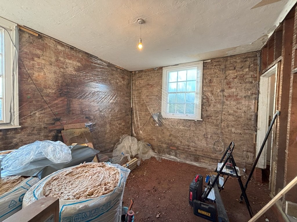 Dining room tented for rainbow drying