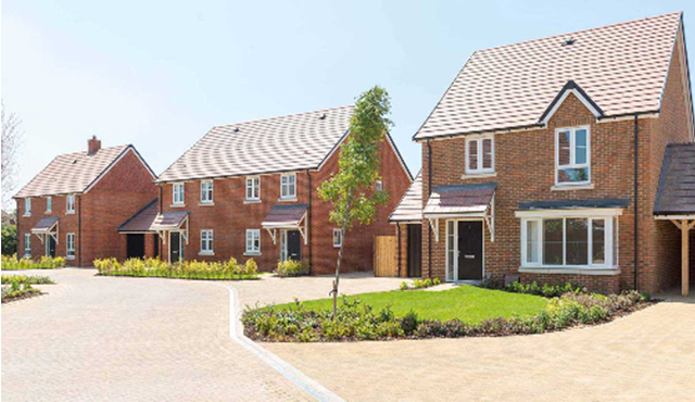 A row of new build houses