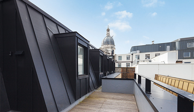A roof terrace in London